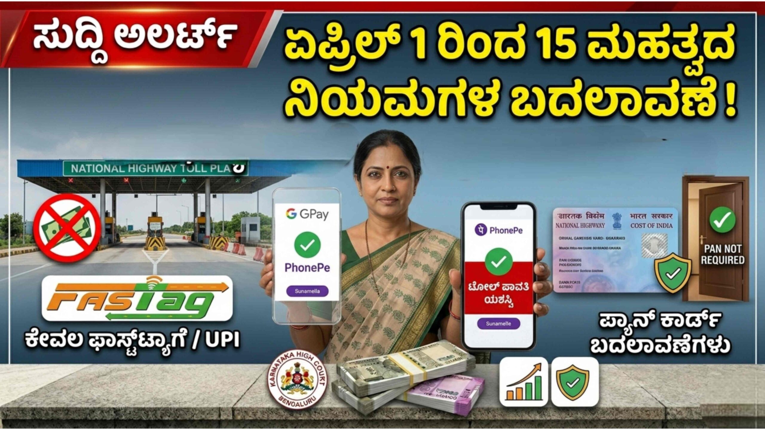 ಪ್ಯಾನ್ ಕಾರ್ಡ್, ಟೋಲ್ ಗೇಟ್, ಇನ್ಕಮ್ ಟ್ಯಾಕ್ಸ್ ಸೇರಿದಂತೆ ಏಪ್ರಿಲ್ 1 ರಿಂದ ಬದಲಾಗುವ 15 ನಿಯಮಗಳ ಸಂಪೂರ್ಣ ಲಿಸ್ಟ್.