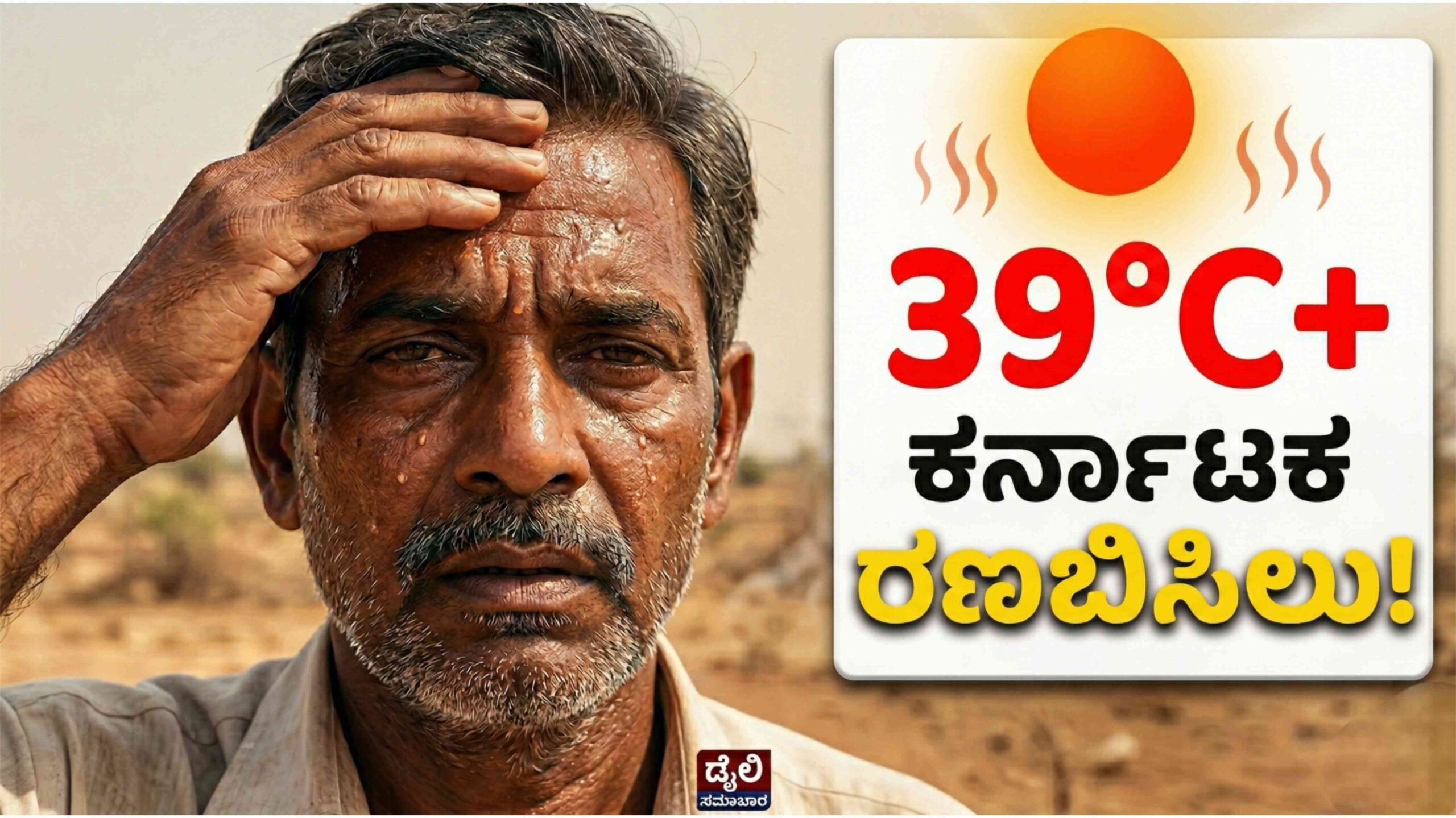 ರಾಜ್ಯದ ಜನತೆಗೆ ಹವಾಮಾನ ಇಲಾಖೆ ಬಿಗ್ ಅಲರ್ಟ್: ಇಂದಿನಿಂದ ಸುಡಲಿದೆ ಮೈಸುಡುವ ಬಿಸಿಲು, 39°C ತಲುಪಲಿದೆ ತಾಪಮಾನ!