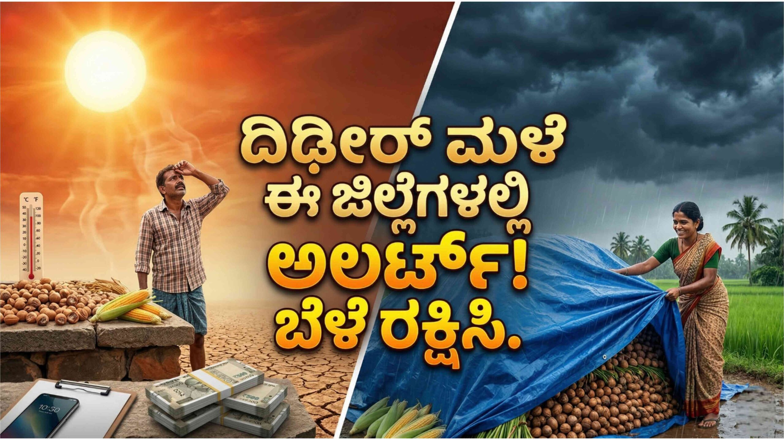 ಕರ್ನಾಟಕ ವೆದರ್ ರಿಪೋರ್ಟ್: ನಾಳೆಯಿಂದ ರಾಜ್ಯದಲ್ಲಿ ದಿಢೀರ್ ಹವಾಮಾನ ಬಡಲಾವಣೆ; ಮಳೆಯಾಗುವ ಜಿಲ್ಲೆಗಳ ಕಂಪ್ಲೀಟ್ ಲಿಸ್ಟ್ ಇಲ್ಲಿದೆ.